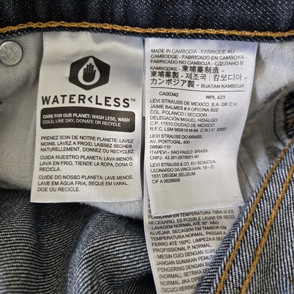 LEVI'S 513 CLASSIC JEANS MENS BLUE DENIM STRAIGHT LEG ZIPPER FRONT SIZE 36X32 - Picture 6 of 8